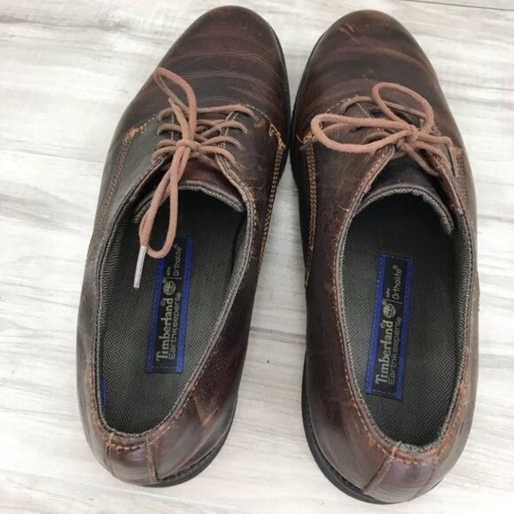 Timberland Oxfords Men\'s 11 Earth Keepers Brown Leather Derby Lace Up Shoes